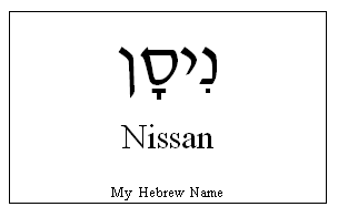 Nissan means hebrew