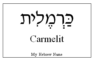 salit hebrew name bradley print